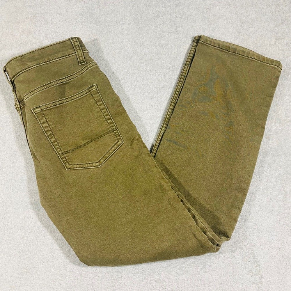 Cat & Jack Straight Leg Pants Boys Size 16‎ Olive Green 5-Pocket Trousers